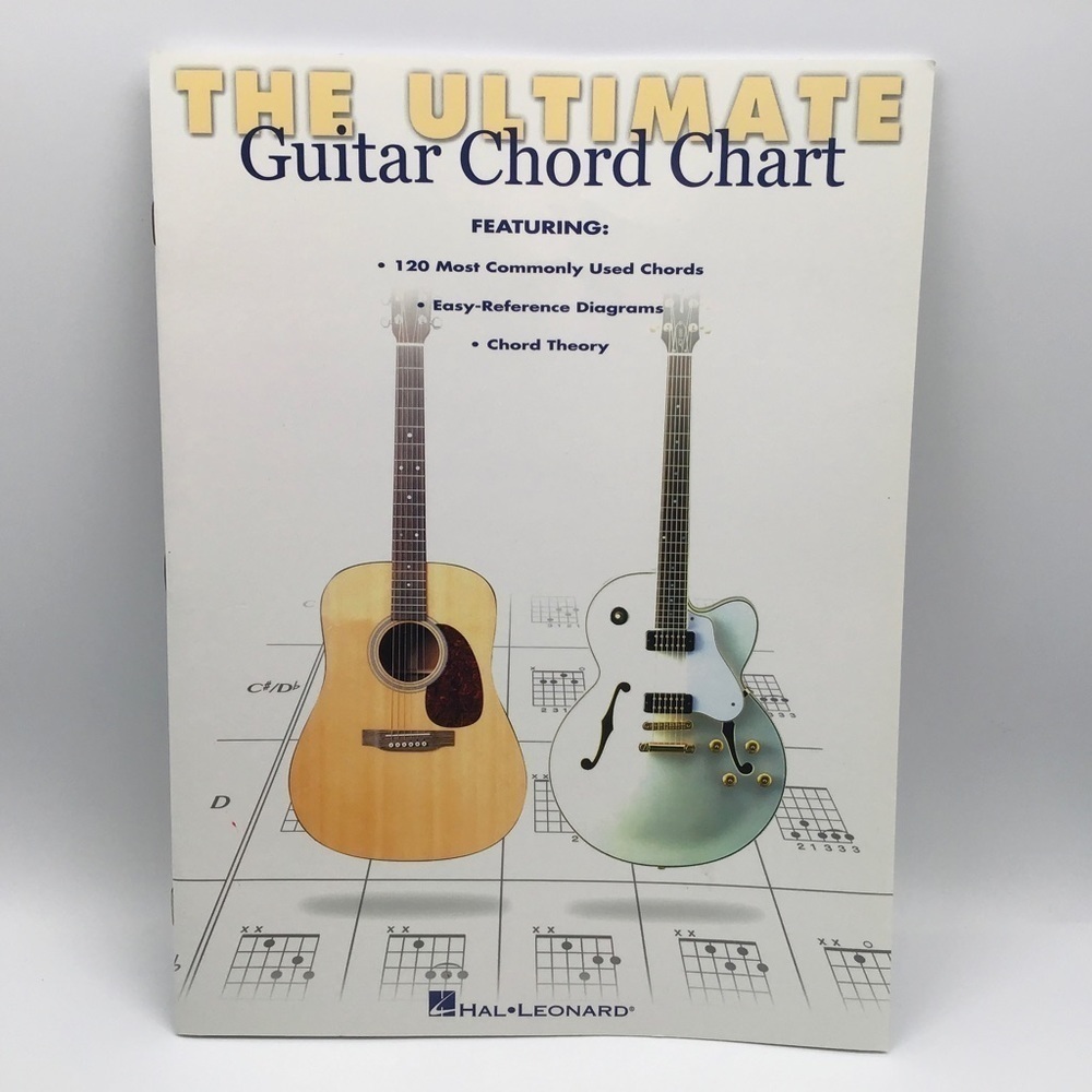 ULTIMATE Guitar Chord Chart Paperback Hal Leonard Easy Reference Diagrams Theory
